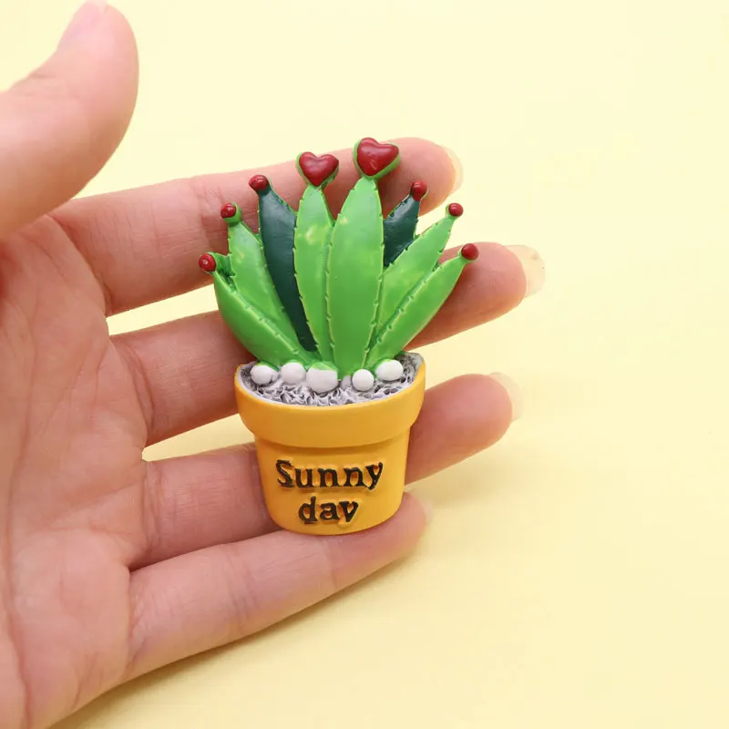 Магнит на холодильник мультяшное растение кактус resion стерео детское украшение