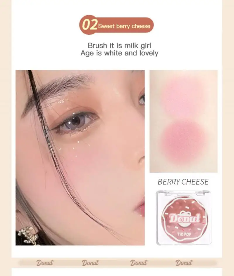 Пончик 2 цвета румяна маркер палитра контур лица Пудра осветлитель хайлайтер