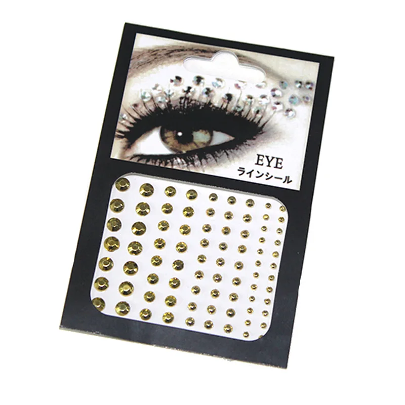 Наклейки-тату с блестками 4 цвета Алмазный макияж подводка для глаз тени век