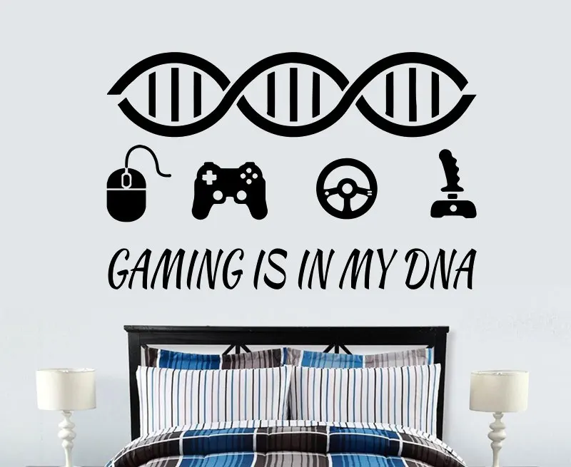 

Vinyl game wall stickers my life gene strip play room decoration family study desk wall fashion art decoration stickers YX30