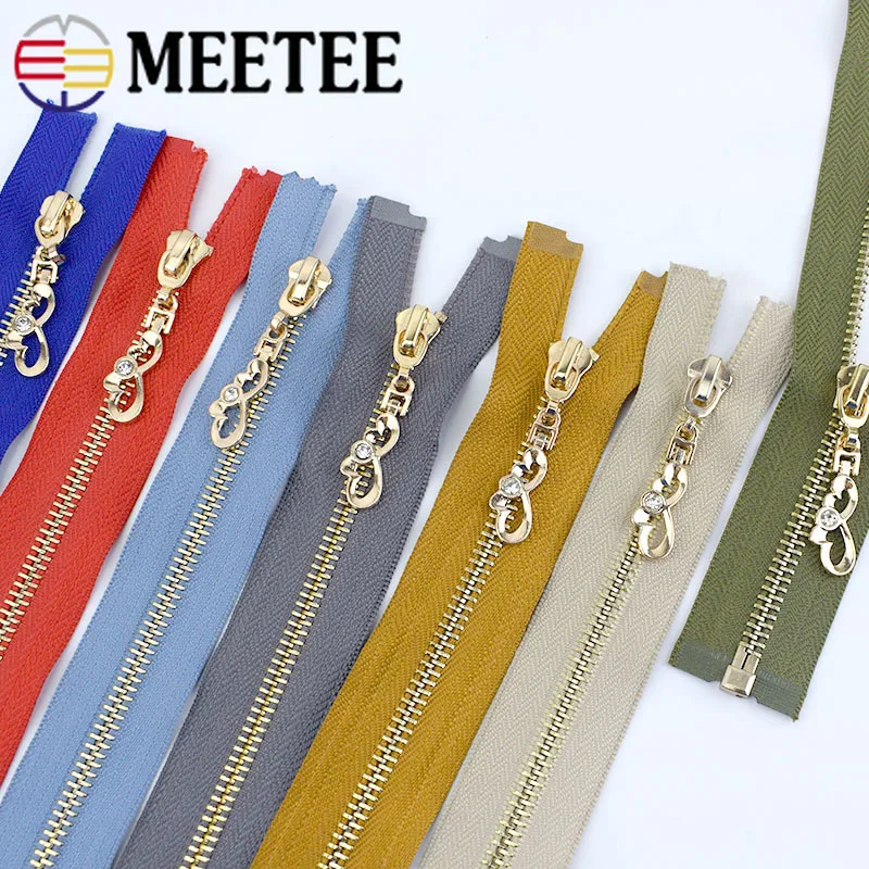 Meetee 3 ярдов металлическая молния бронзового цвета 3# размер DIY аксессуары ручной работы u-образный код стоппер ползунки для одежды сумочка Сумочка поставка кошелька