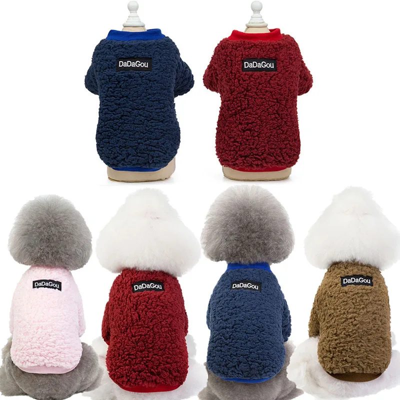 Одежда для щенков удобные толстые флисовые толстовки с капюшоном собак свитер