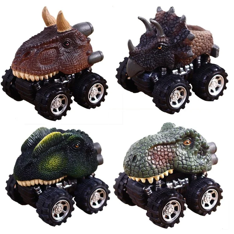 

3-14 year old children's car pull back car dinosaur toy and big tire wheel creative gift toy for boys and girls