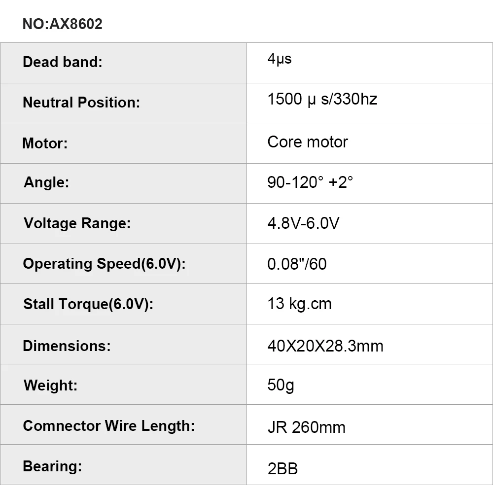 injora 1 шт ax8602 металлический шестер