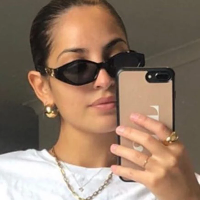 

Unique Small Sunglasses Men Women Trend 2021 Rectangle Classic Brand Hip Hop Vintage Black Sunglasses Lady Eyeglass Cat Eye