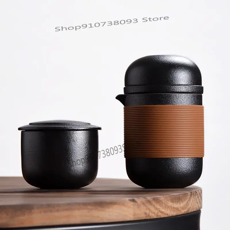 Дорожный чайный сервиз портативный пакет быстрая фотография один горшок две