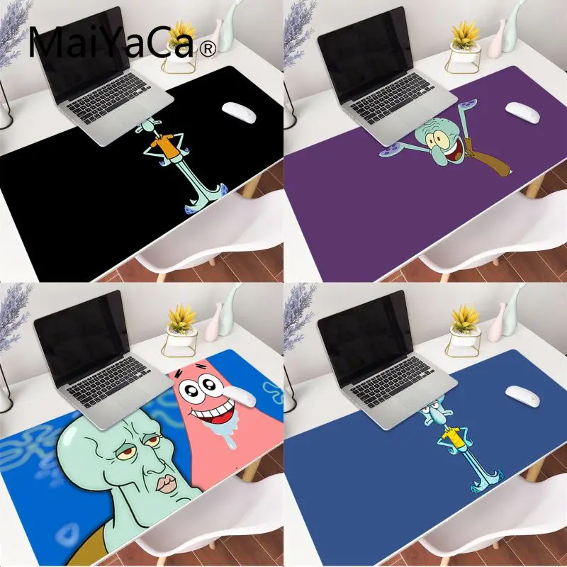 

MaiYaCa New Arrivals Squidward Tentacles gamer play mats Mousepad Gaming Mouse Mat xl xxl 800x300mm for Lol world of warcraft