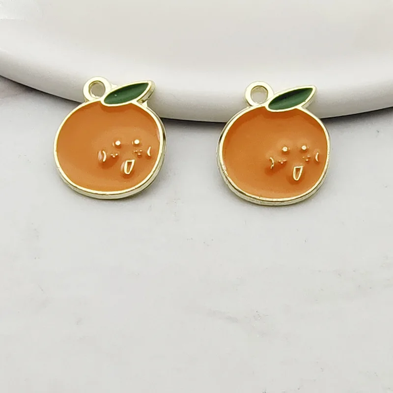 

2pcs/pair Kawaii Jewelry Accessories Fruit Accessories Orange Cute Accessories Earring Necklace Pendant Summer DIY Gifts Y311
