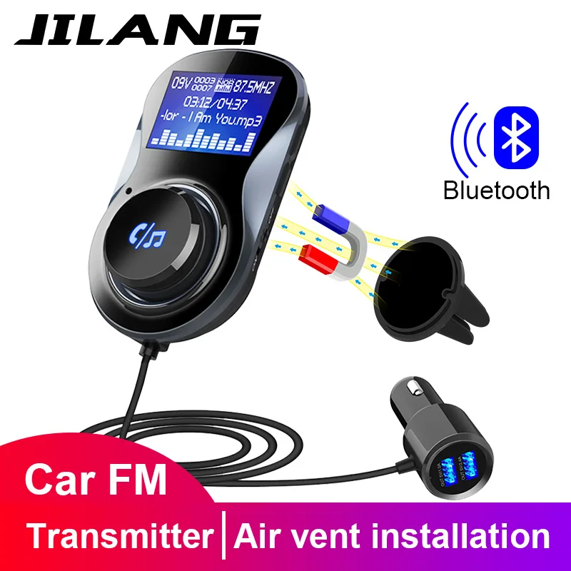 Jilang Bluetooth Hands free FM модулятор стерео Автомобильный MP3 плеер аудио адаптер fm
