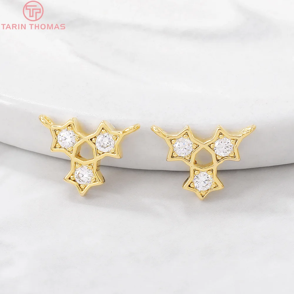 Латунная фурнитура для изготовления ювелирных изделий 4 шт. 12 5x9 мм 24 К золотого