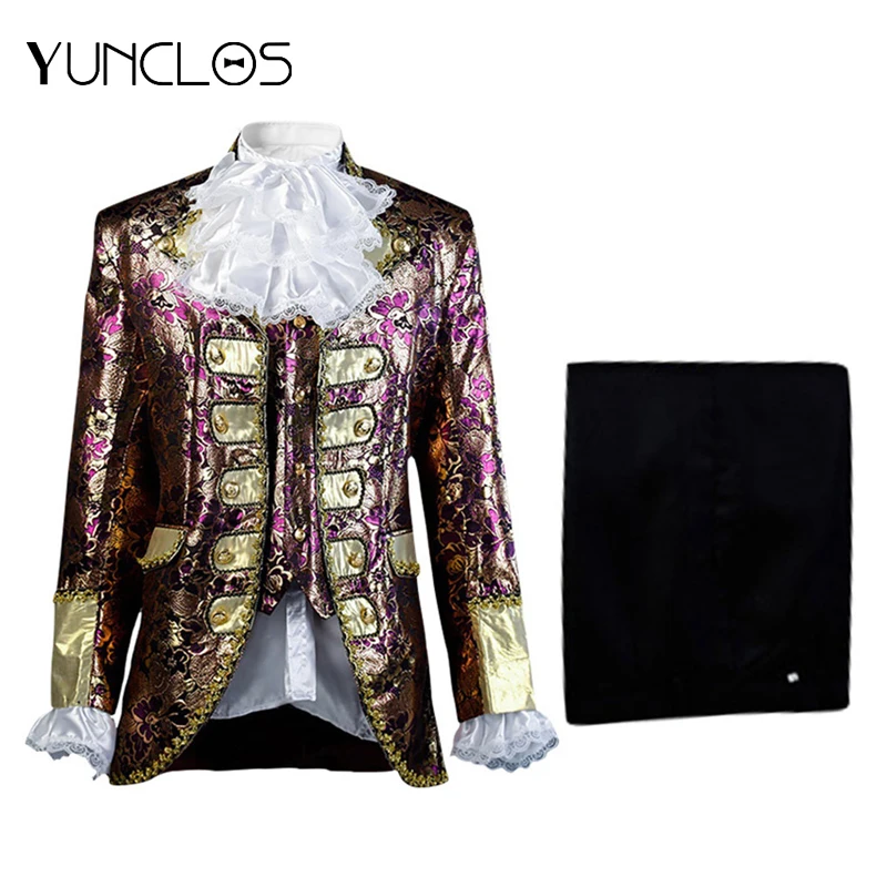 Yunclos мужской костюм для суда сценическое платье двубортный комплект из 5