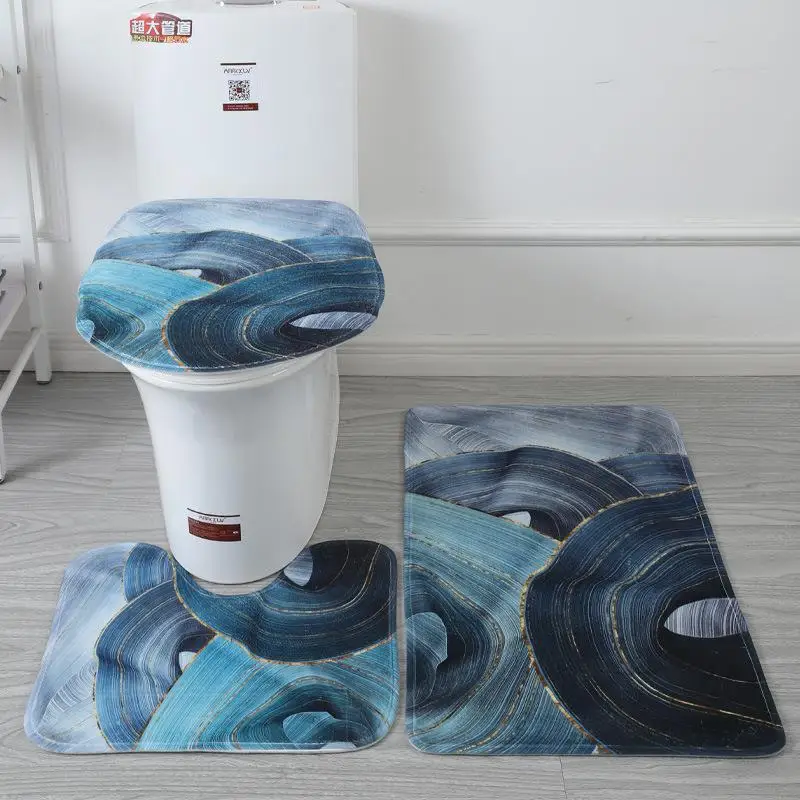 Коврик для ванной в скандинавском стиле набор из трех предметов домашний коврик