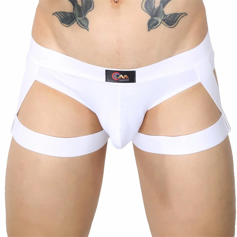 Men Halter Neck Elastic Body Chest Harness Belts with Jockstrap Thongs Bodysuit Sexy Lingerie for Night Club Costume | Тематическая