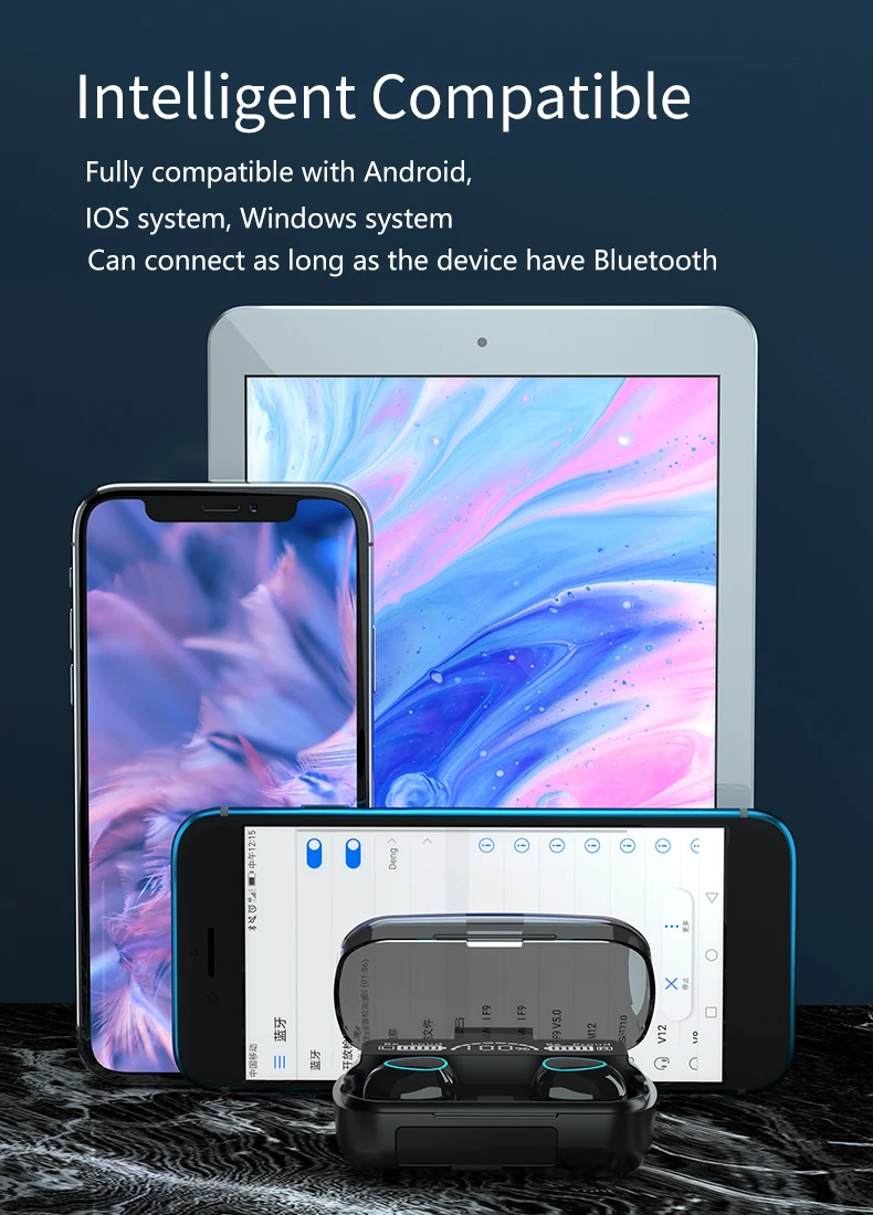 M10 TWS Wireless Bluetooth-compatible Headphone IPX7 Waterproof Stereo Earphone Digital Display Headset With Microphone | Электроника