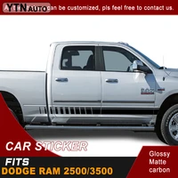 car decals for dodge ram 25003500 crew cab 64 box car accessories 2 pcs side stripe decal stickers kit for dodge ram