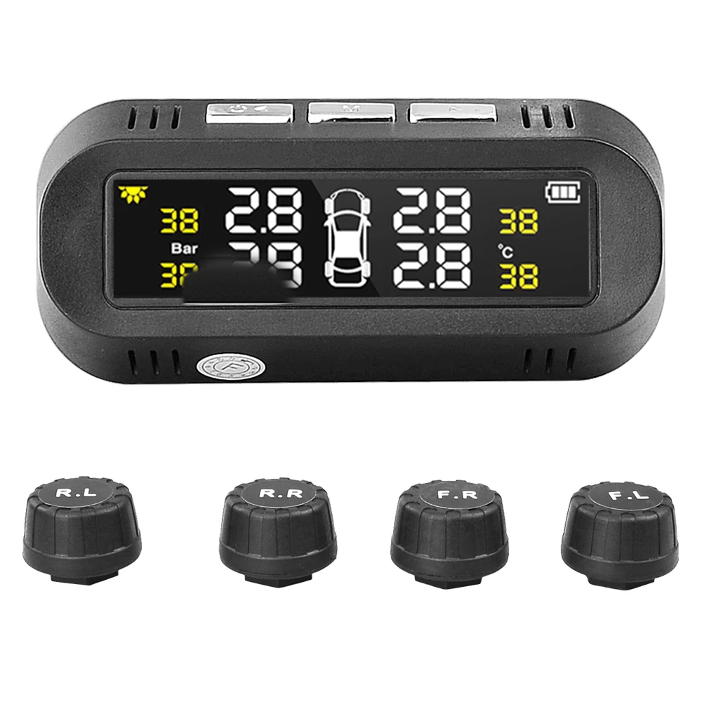 Система контроля давления в шинах TPMS беспроводная автомобильная USB система с