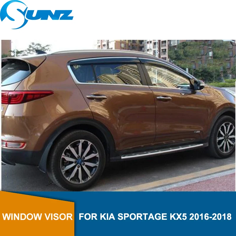 Дефлекторы боковых окон для KIA Sportage KX5 дымовой автомобильный дефлектор для защиты от ветра солнцезащитный экран от дождя SUNZ