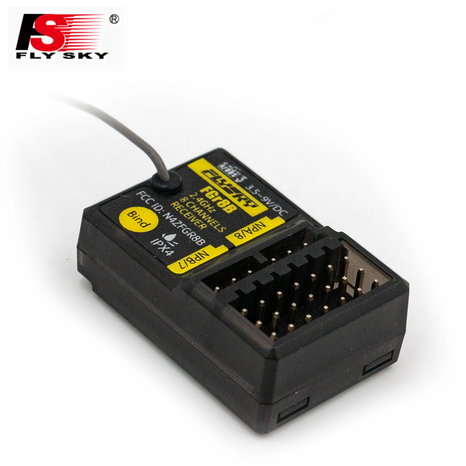 

FLYSKY FGR8B 2.4GHz 8CH Receiver PWM/ PPM/ i-bus Output for AFHDS3 Transmitters RF Modules PL18/ NB4 /NB4 Lite/ FRM302 RC Car