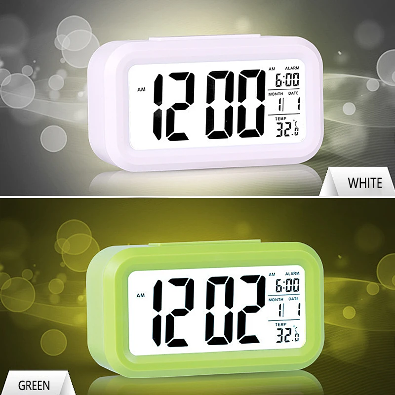 

Desktop Table Clock Electronic Alarm Digital Clock LED Screen Clock Data Time Calendar Desk Watch Decoration часы электронные