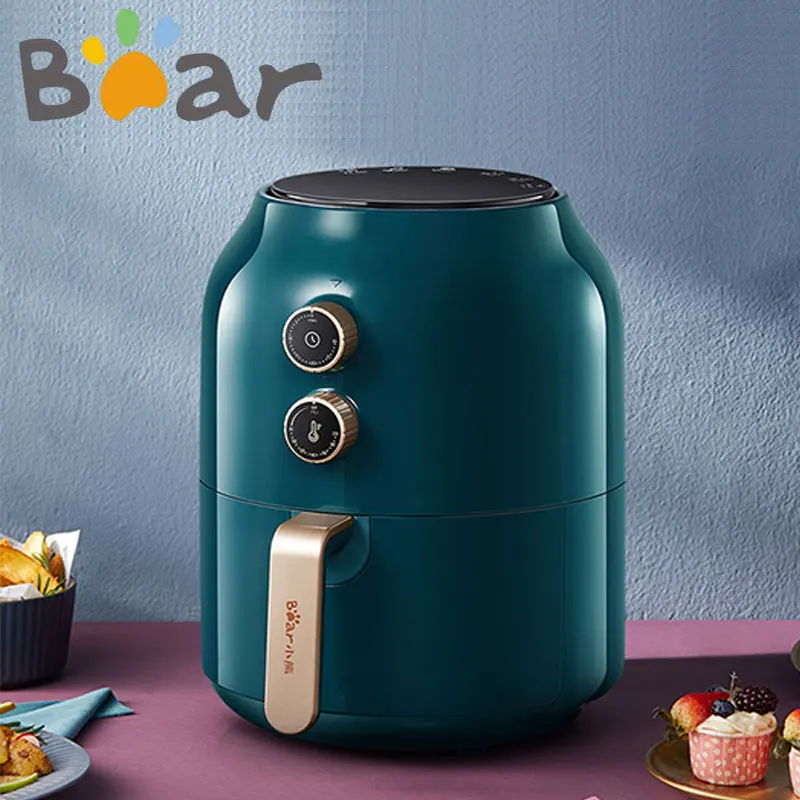 

Bear 3.5l Non-stick Air Fryer 1250w Electric Deep Fryers Oil Free Multi-functional Fryer Adjustable Timing Cooker Qzg-a14m1