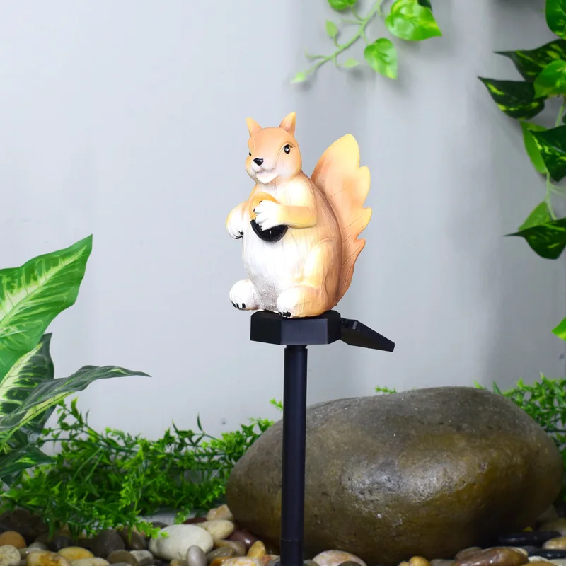 

Solar Landscape Light LED Lawn Lamp Squirrel Light Resin Garden Lamp for Courtyard Street Path Outdoor Lighting Waterproof