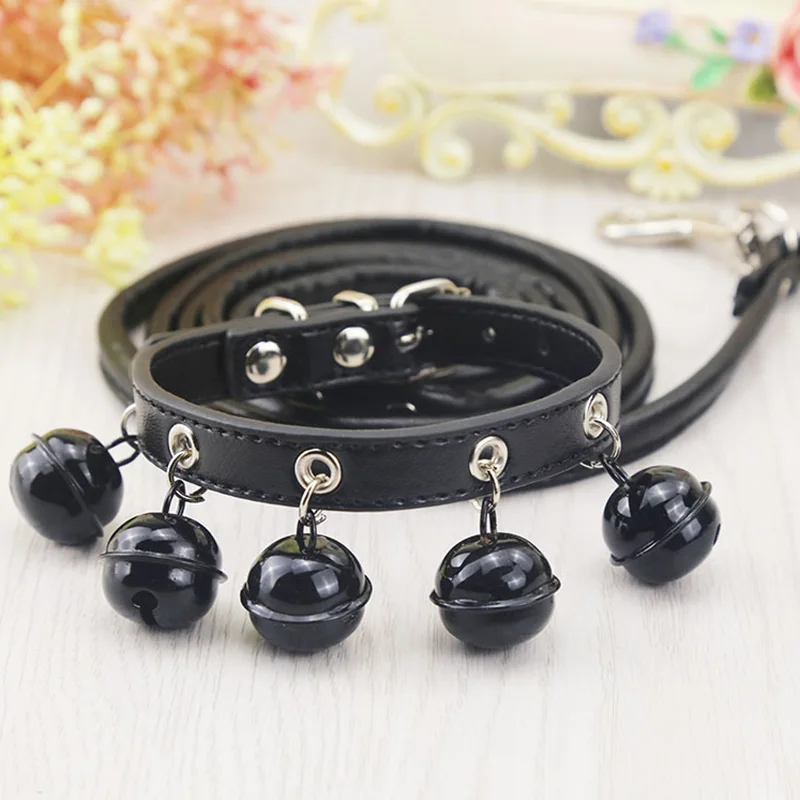 

Pet Collar Leash Set Adjustable Cartoon Bells Collar for Dogs Cats Pet Supplies In Stock