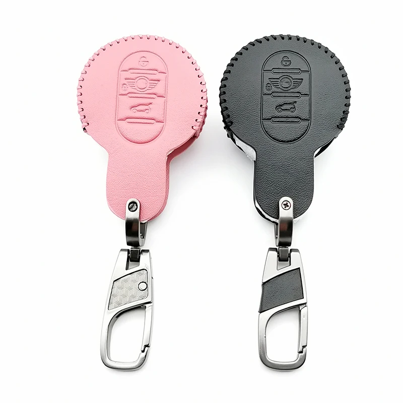 2019 New Styles Leather Car Key Cover Holder Ring Case For BMW MINI Cooper A Fun F54 F55 F56 R56 R57 R58 R59 R60 R61 |