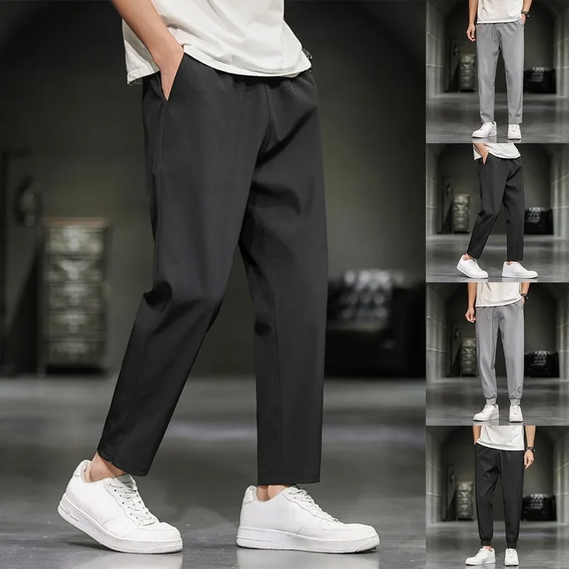 

Men Pants Joggers Sweatpants Mens 2021 Spring New Streetwear Pants Fitness Clothing Fashion Summer Casual ankle banded Pant Men
