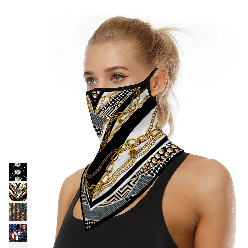 Шарф для лица с ушными петлями повязка на голову унисекс маска шеи Балаклава