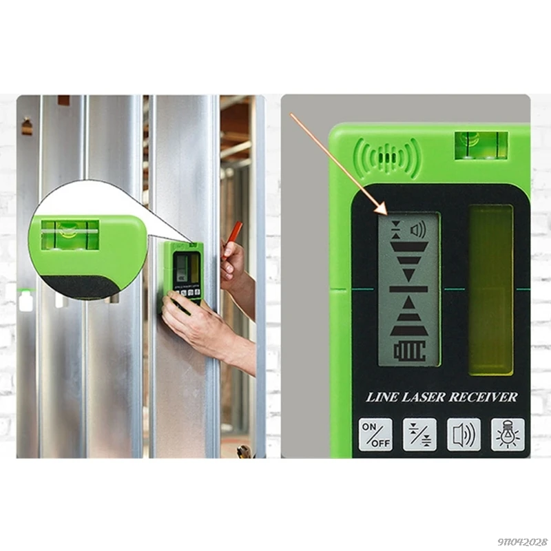 

LR-5RG Red / Green Light La-ser Level Detector Receiver ,Two-Sided Back-lit LCD Displays Bubble Automatic Shutdown M14 Wholesale