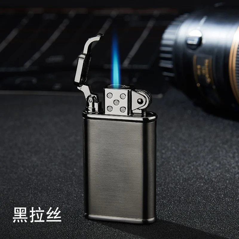 Надувная ветрозащитная зажигалка с синим пламенем в стиле ретро креативная