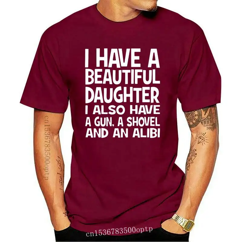 

Новая забавная футболка «у меня красивая дочь» Папочка на День отца Рождество