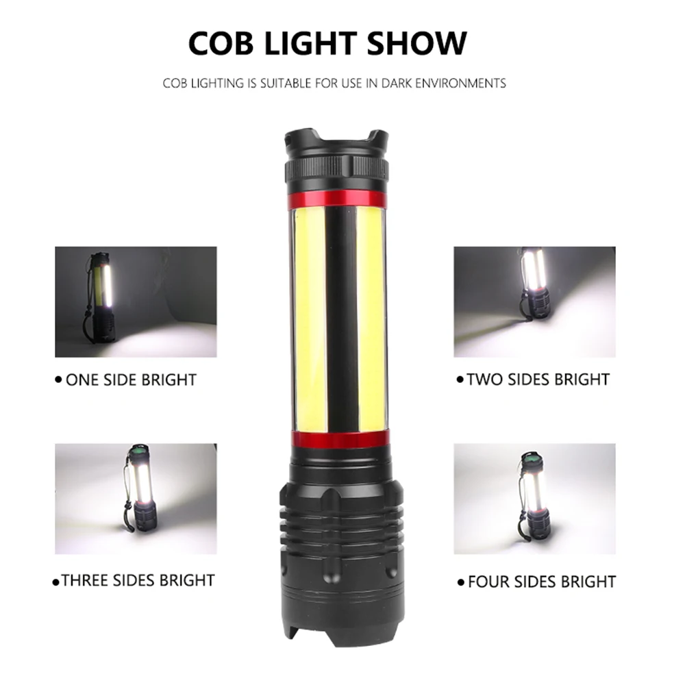 Самый мощный светодиодный фонарик XHP70 перезаряжаемый зум водонепроницаемый