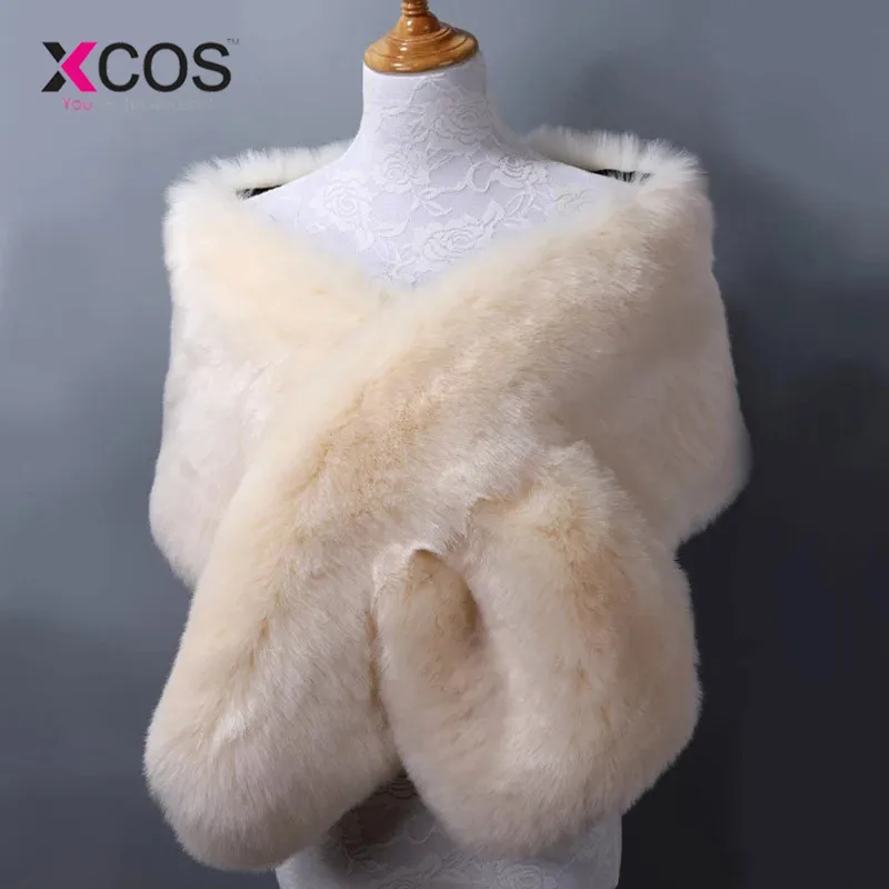 XCOS реальные фотографии из искусственного меха зимнее Болеро Для женщин