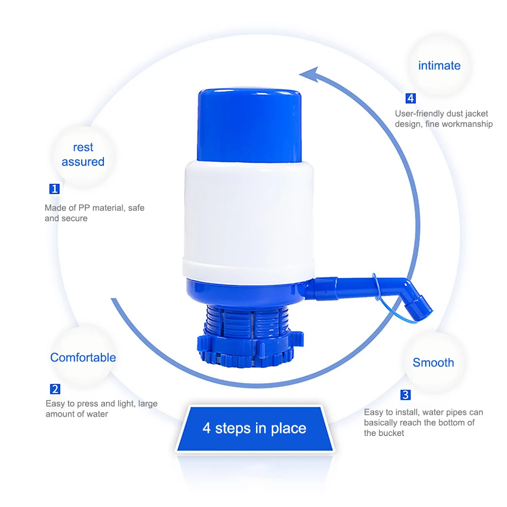 Портативный диспенсер для водяного насоса бутылка питья в галлонах ручной пресс