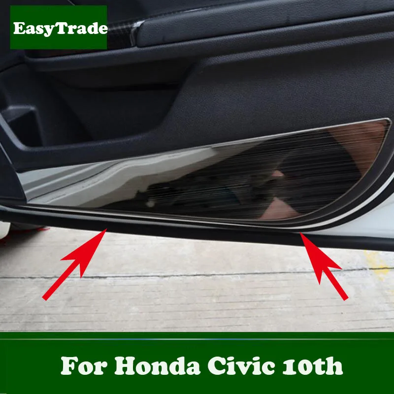 Накладка из нержавеющей стали для защиты салона автомобиля от грязи двери Honda Civic