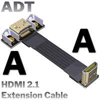 hdmi compatible flat cables male female angle emi shield mount bracket cable hdmi2 02 1 for fpv aerial photography gopro camera