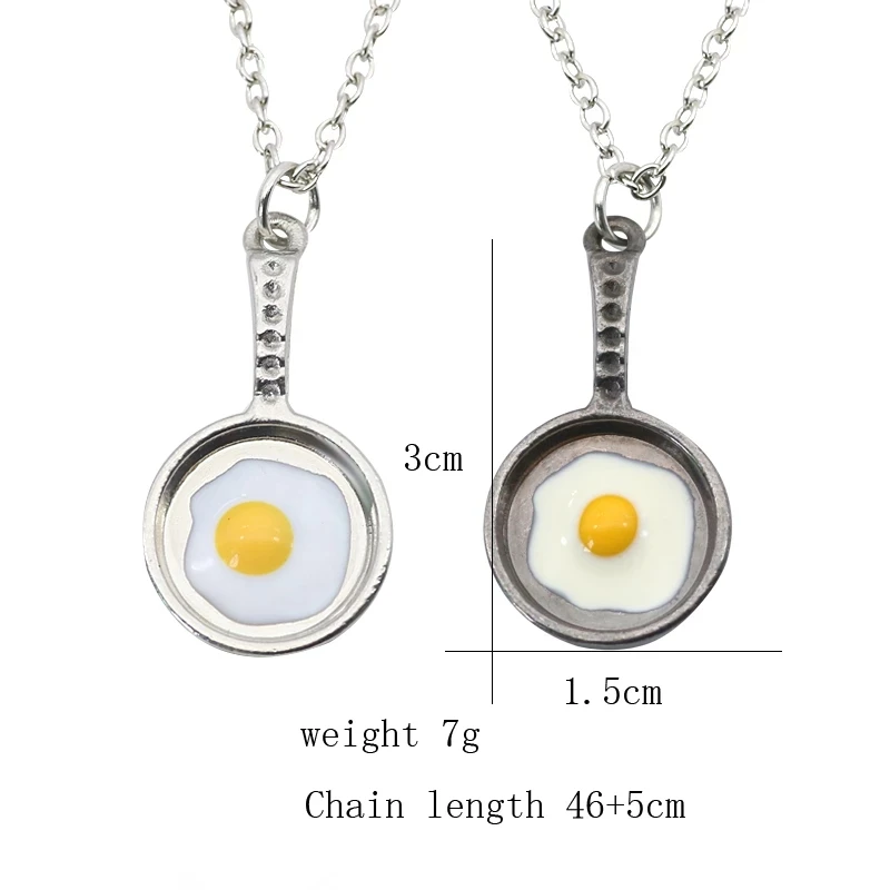 DIY Omelette Pan Pendant Necklace For Chef Creative Metal Cook Statement Choker  Male Unisex Jewelry 2021 Graduation Gifts New images - 6