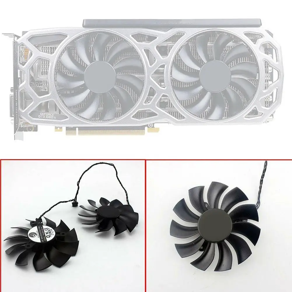 Охлаждающий вентилятор для видеокарты PLA09215B12H запасные части GTX GAMING SC2 1080Ti EVGA Black