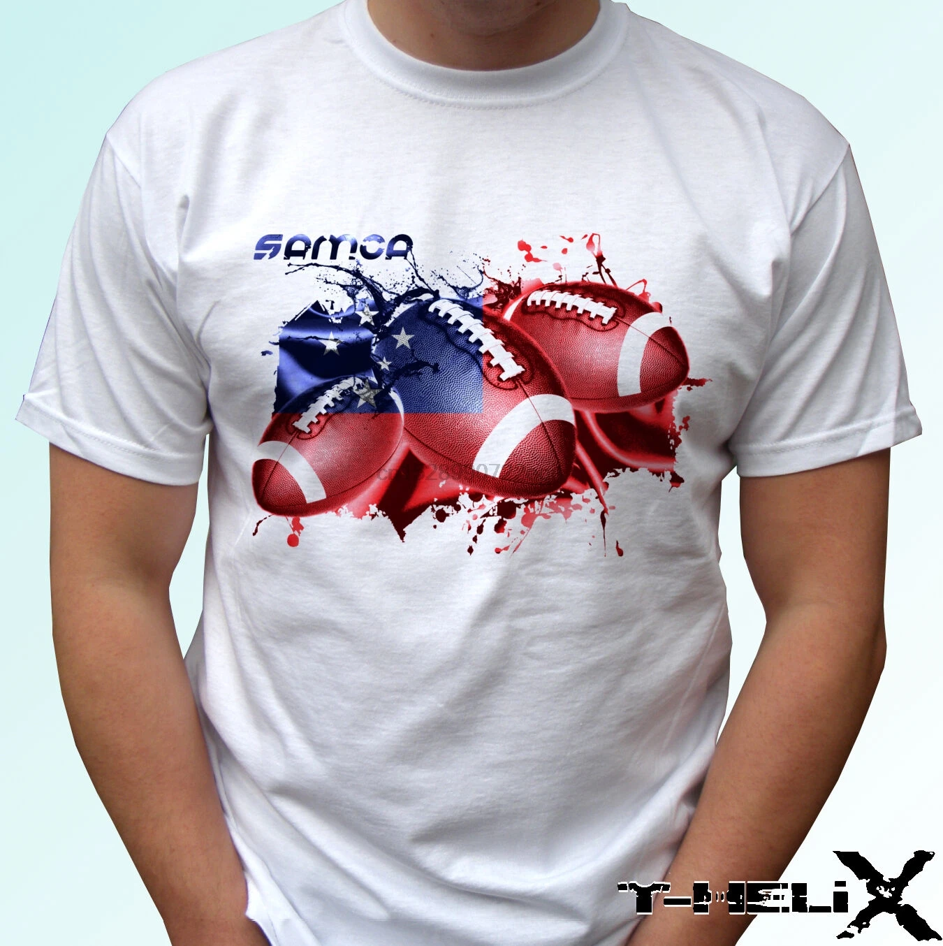 

Samoa Rugby flag - white t shirt top tee football design mens kids sizes
