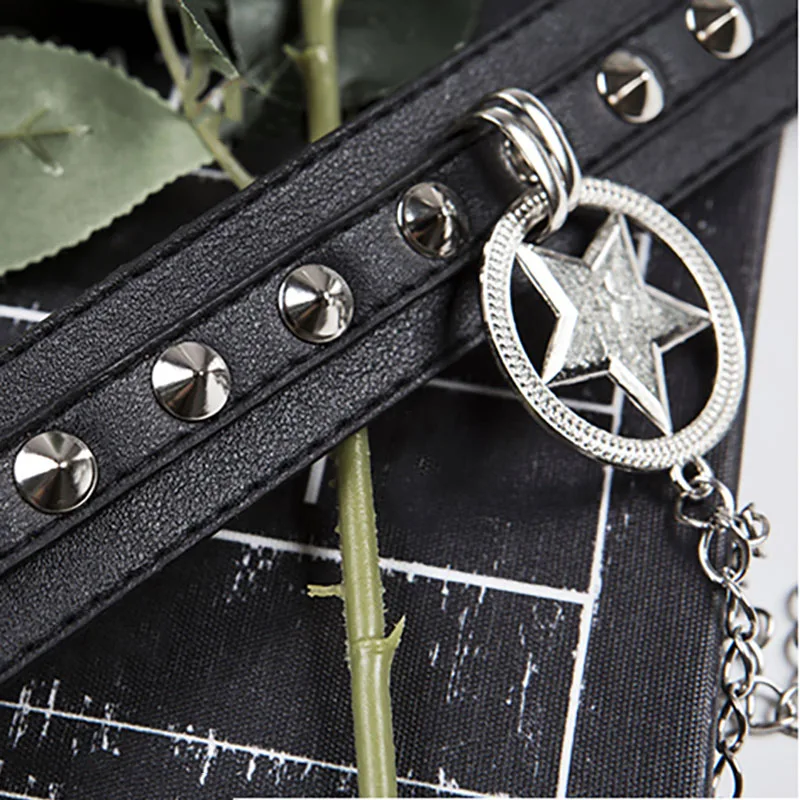 Женский ремень в стиле панк с металлическим кольцом форме звезды поясная цепочка