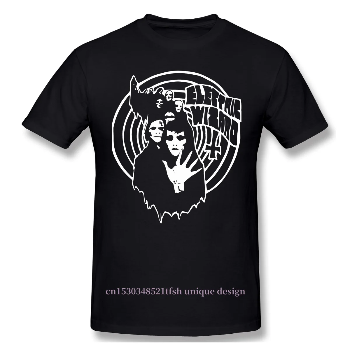 

Men DR TEETH Funny Puppet Character Black T-Shirt Electric Wizard New Black Doom Metal Electric S Pure Cotton Tees Harajuku