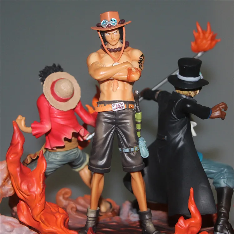 Фигурка One Piece 3 шт./компл. аниме три брата Луффи Эйс Сабо японские экшн фигурки из