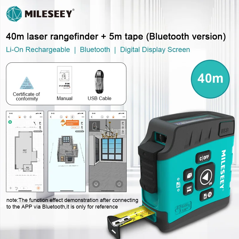 Mileseey Portable Laser Distance Meter Laser Rangefinder high-precision Digital  trena laser tape range finder measure tool