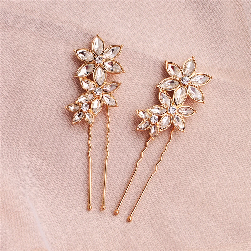 Горячая продажа новый стиль цветок u-булавка ручной работы шпилька сплав