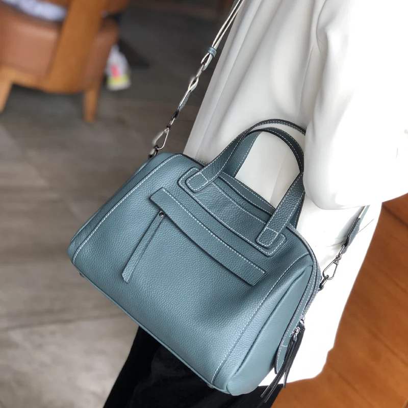 Сумка-тоут женская из коровьей кожи с 2 ремешками | Багаж и сумки