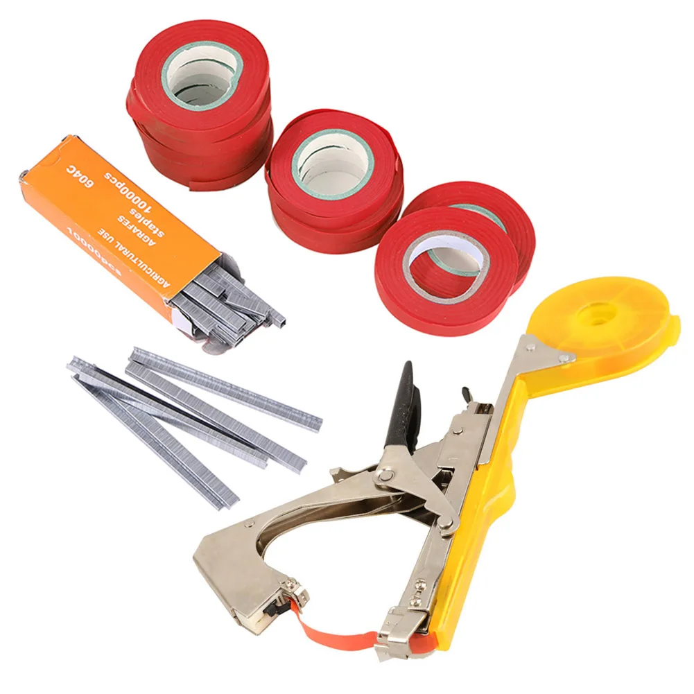 

Plants Plant Branch Hand Tying Machine Garden Tools Packing Vegetable Stem Strapping Tapetool Tapener with 10 Tapes