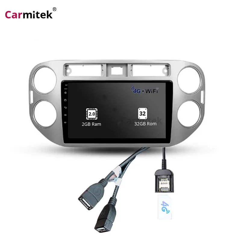 

Carmitek android 9.0 Car DVD Multimedia Player For Volkswagen Tiguan 2010-2016 radio stereo GPS Navigation navi 4G sim wifi FM
