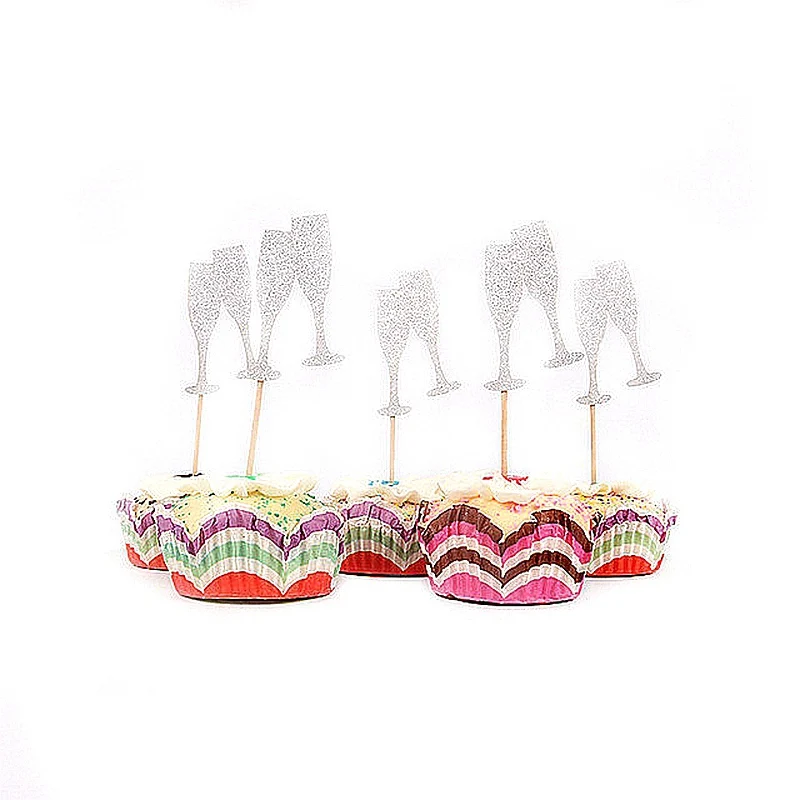 10pcs cupcake topper Happy Oktoberfest набор воздушных шаров 16 дюймов Золотая фольга с буквами Большое стекло 12 дюймов конфетти Агат 10 дюймов латексный шар украшение места - Цвет: 10pcs cupcake topper