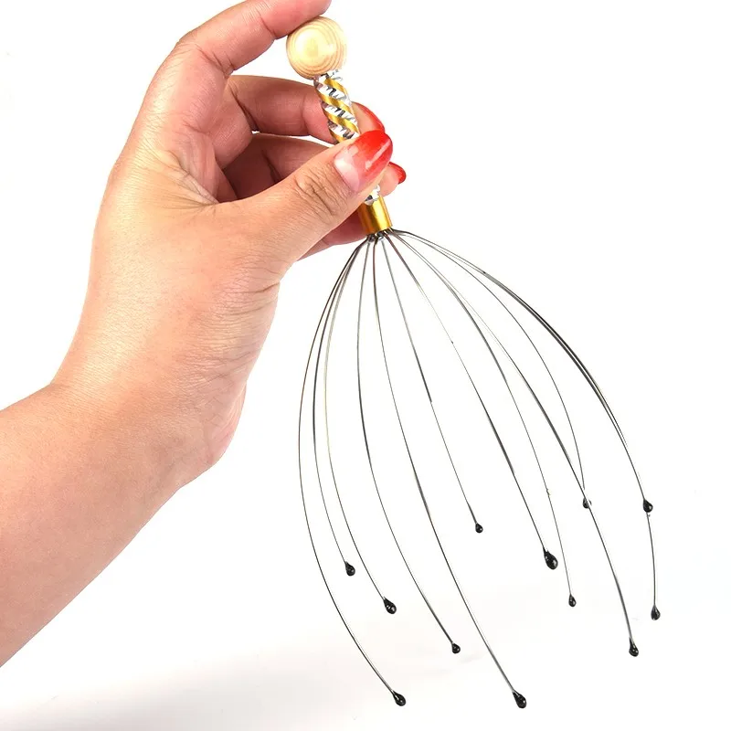 

12 Fingers Head Relax Massager Octopus Claw Massage Anti-stress Pain Relief Scalp Relax SPA Stimulate Blood Circulate Tools